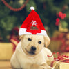 Christmas Pet Cat Dog Red Hat with Acrylic Fiber Elk Snowman Tree Pattern Puppy Kitten Xmas Decorative Accessories